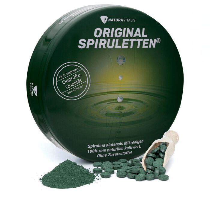 Spirulina tabletten in Spirulettenblik 