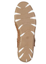 Gemini, comfortabele damespantoffels, breedte G, met uitneembaar voetbed COGNAC