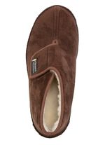 Enkellaarzen gemaakt van velours materiaal met klittenbandsluiting BRUIN