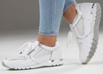 Caprice, chique damessneakers, breedte H, met uitneembaar voetbed WIT