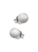 Kleine maar fijne bolvormige oorbellen van titanium 