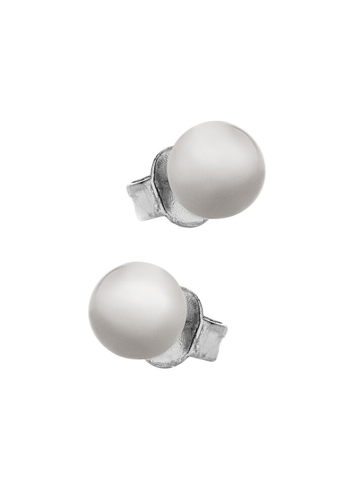 Kleine maar fijne bolvormige oorbellen van titanium 