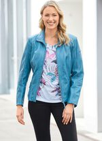 Kort leren jack van &ldquo;Cabrini&rdquo; 