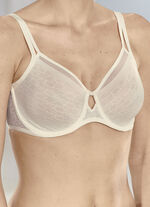 Triumph Signature transparante, minimalistische beugelbeha met voorgevormde cups ECRU