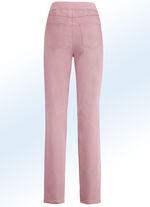 Elegante broek in pull-on-stijl DONKER ROSÉ
