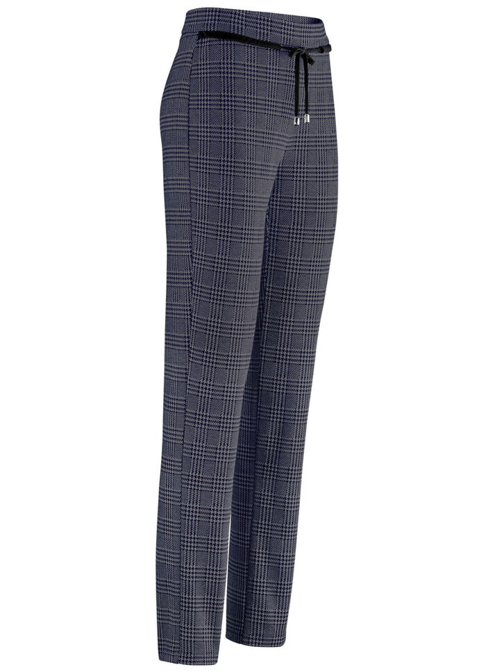 Broek met het nieuwste Glencheck-design MARINE-GRAFIET