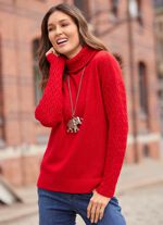 Trui met decoratieve structuuraccenten 