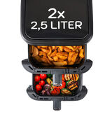 Digitale airfryer met twee kamers 