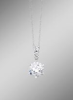 Hoogglans hanger met synth. zirkonia 