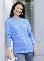 Trui met scheerwol LICHTBLAUW