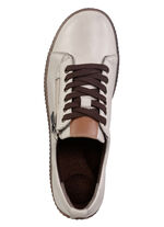 ELENA EDEN veterschoen met ritssluiting aan de zijkant KIEZELSTEEN