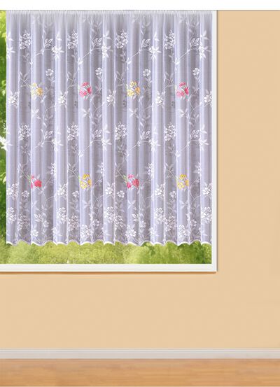 Bloemenraamrolgordijn met universeel raillint 