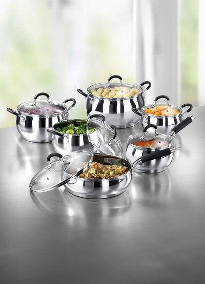 Roestvrijstalen pannenset voor een geweldige prijs 