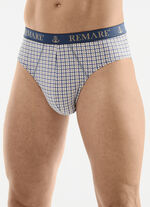 Verpakking van vijf slips met ruitjesmotief 