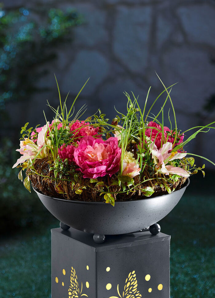 Geweldige rieten krans met groene accessoires 