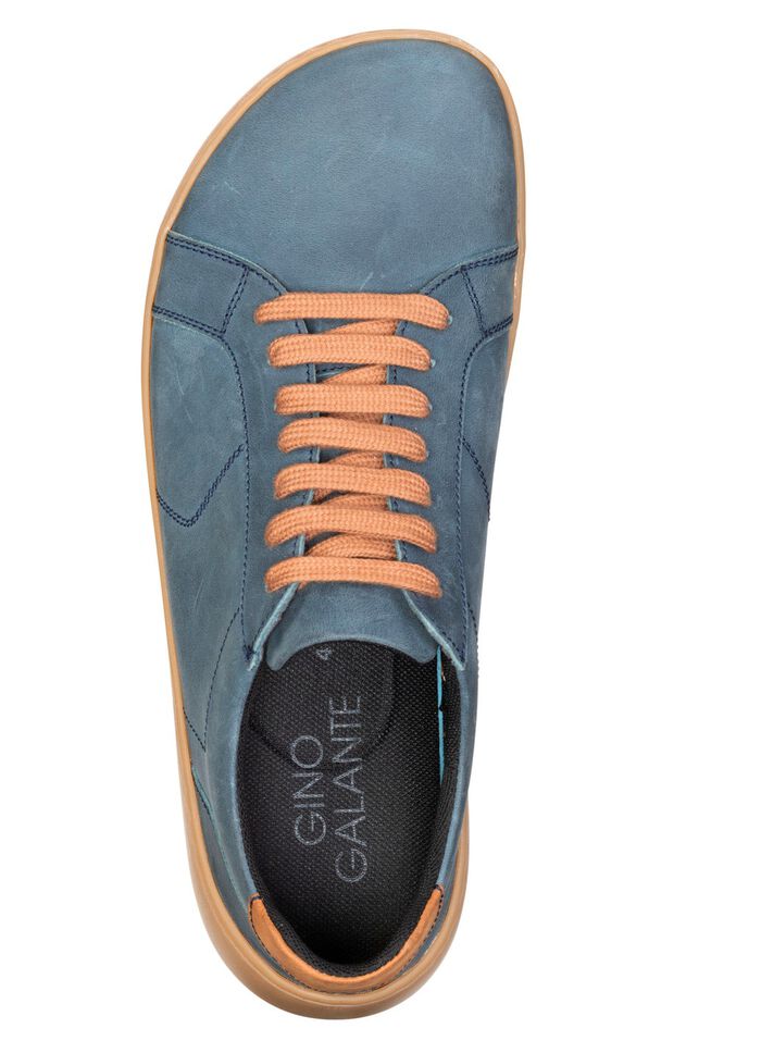 GINO GALANTE, comfortabele herenschoenen op blote voeten, met uitneembaar voetbed JEANS