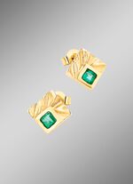 Elegante oorbellen met smaragd 