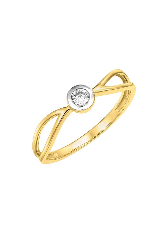 Filigraan schoonheid: damesring met synthetische zirkonia 