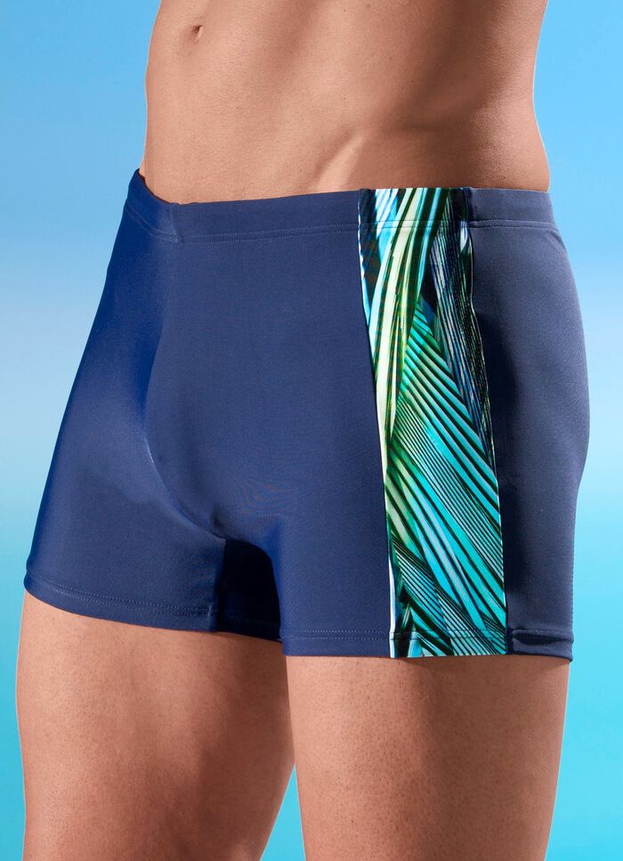 Naturana zwembroek met kleurige inzet 