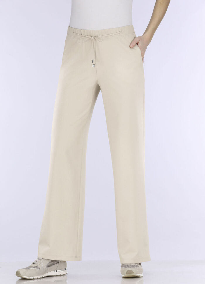 Trendy broek in modieuze breedte BEIGE