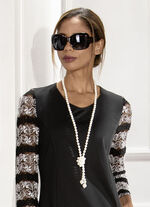 Sluitingsloze witte parelketting 