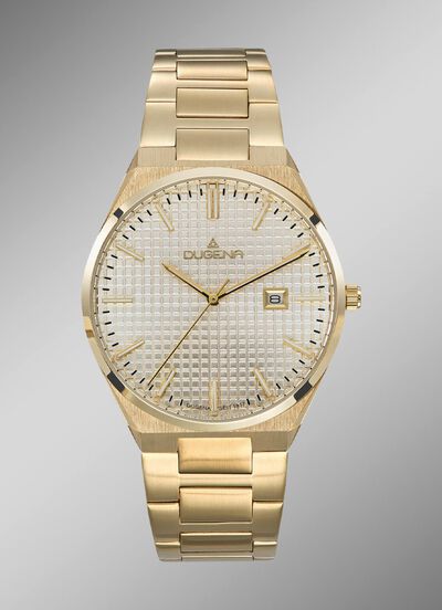 Dugena quartz herenhorloge met roestvrijstalen bandkast 