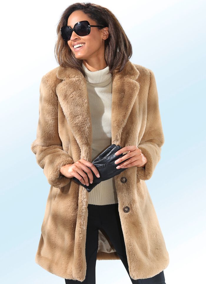 Lange jas met reverskraag 