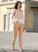 Trui in jacquarddessin ZANDWIT