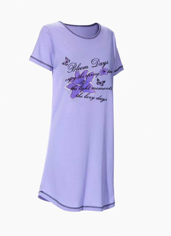 Set van twee nachthemden, korte mouwen met ronde hals 