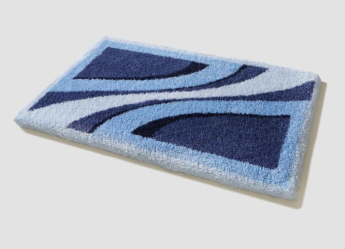 Fascinerende badkamerset met antislip achterkant BLAUW