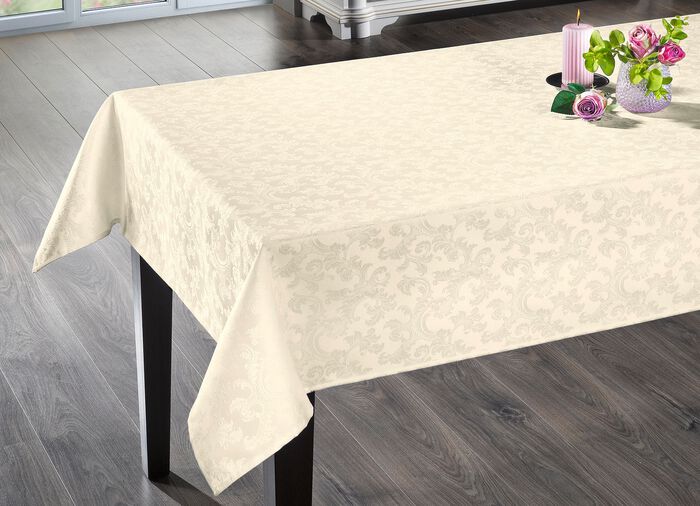 Strijkvrij tafelkleed met vlekwerende afwerking CHAMPAGNE