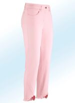 7/8-broek met interessante franjes aan de zoom 