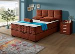 Boxspringbed met omkeerbaar matras en bedbox COGNAC