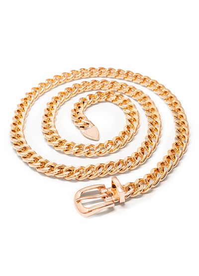 Stijlvolle damesriem met ketting, in lengte verstelbaar met gesp. 