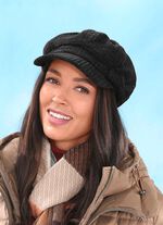 Krantenjongenspet met elastische inzet ZWART