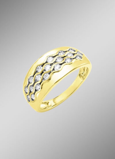 Edele damesring met diamanten 