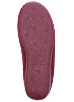 Laurina, warme damespantoffels, met scheerwol BORDEAUX