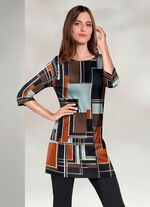 Uitzonderlijke tuniek met modieuze platte halslijn 