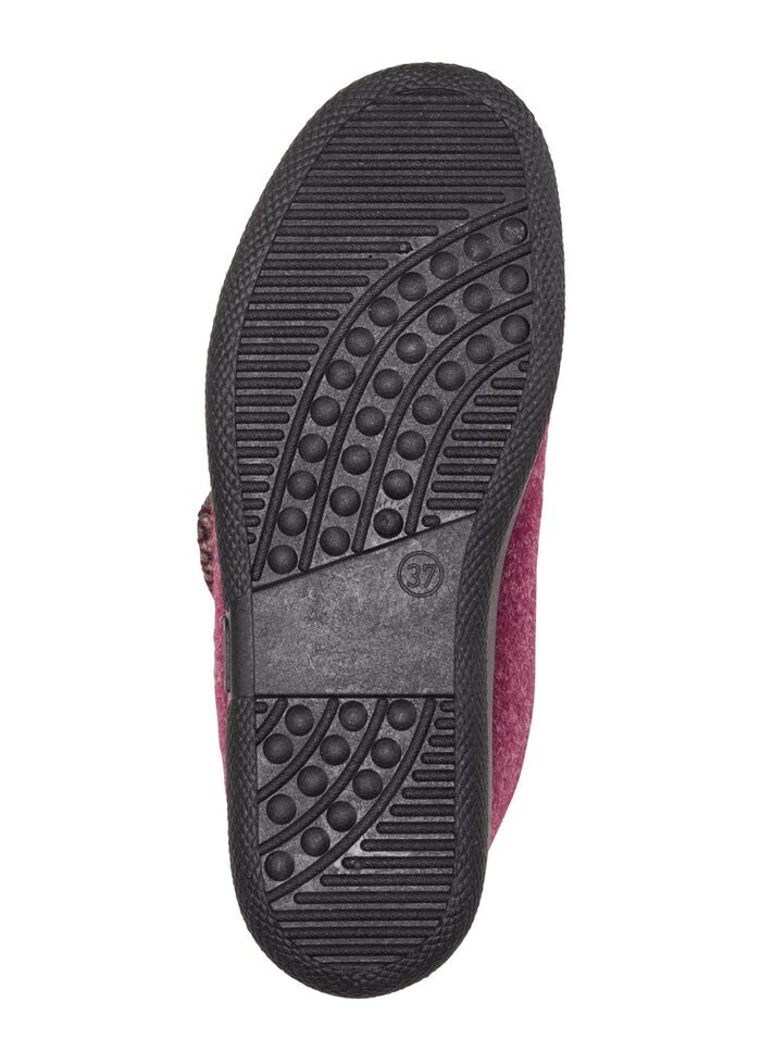 Warme damespantoffels, breedte H, met klittenbandsluiting 