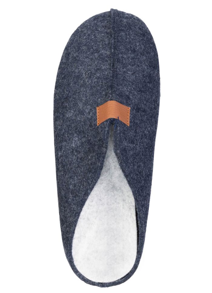Klassieke herenpantoffels, gemaakt van wolvilt BLAUW