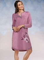 nachthemd met lange mouwen en knoopsluiting 