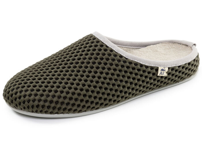Lichtgewicht herenpantoffels met uitneembaar voetbed KHAKI