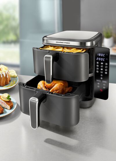 Digitale dubbelkamer heteluchtfriteuse &ldquo;FryUP&rdquo; 