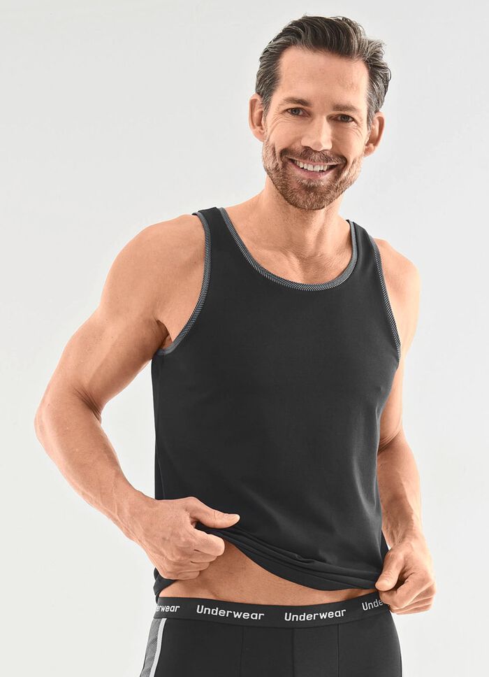 Driepack fijne jersey onderhemden 