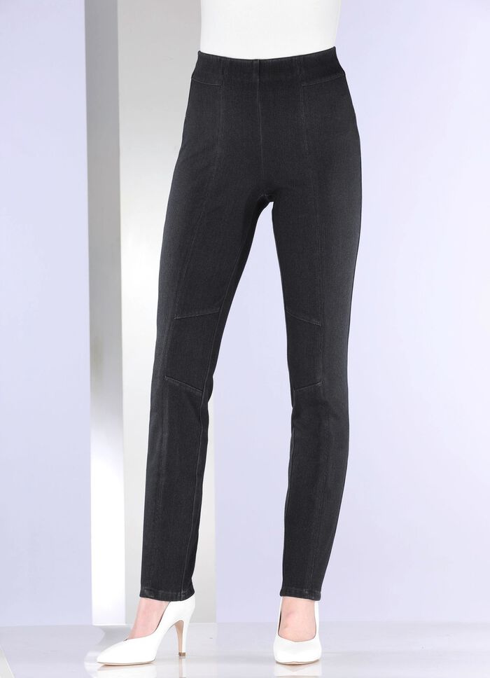 Jersey broek in denim-look 