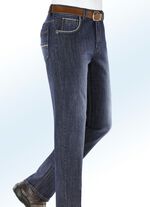 Jeans met modieuze details in 3 kleuren JEANSBLAUW