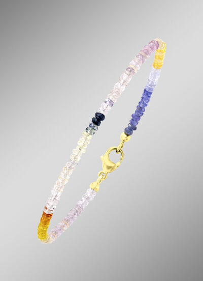 Elegante armband met echte saffier in veelkleurig 