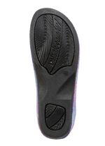 Laurina pantoffels gemaakt van geruit textielmateriaal BLAUW-PAARS