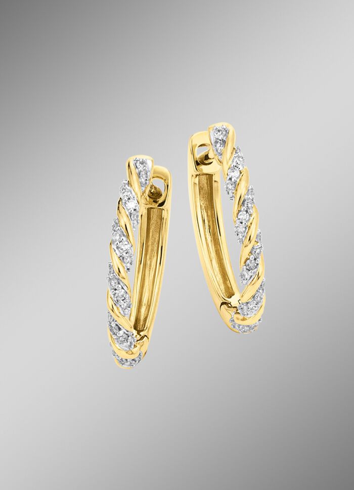 Creoolse oorbellen met diamanten 