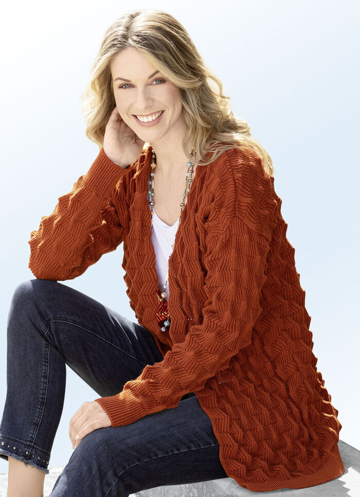 Cardigan met geweldige structuur AARDE